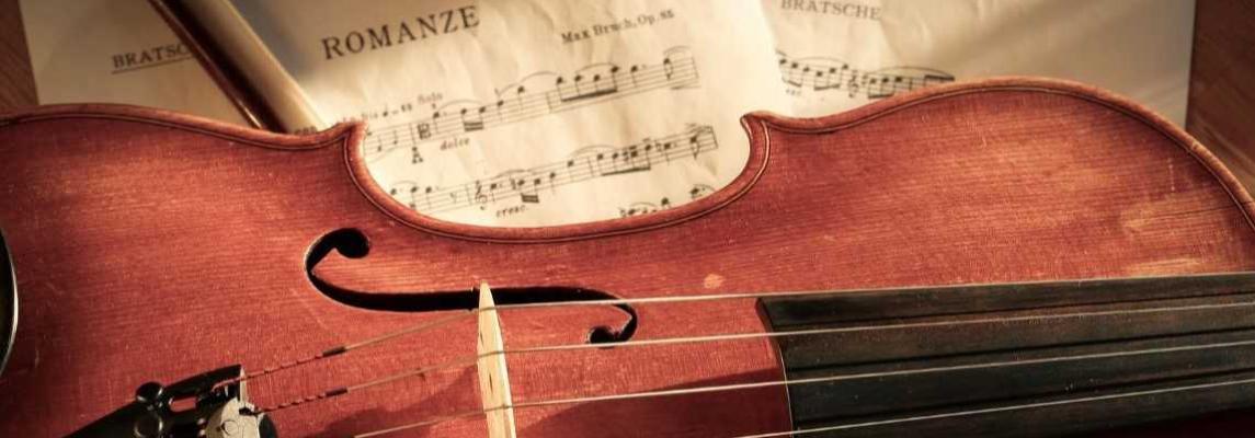 Geige mit Geigennoten