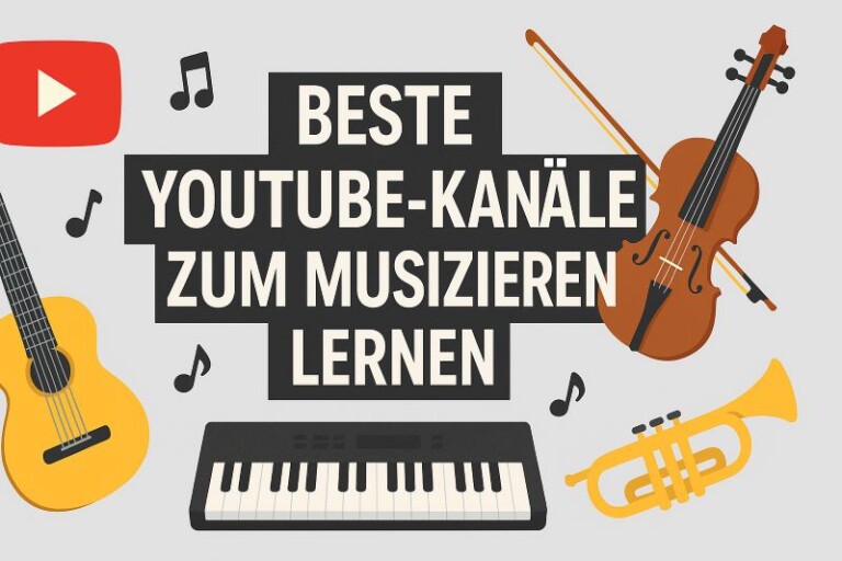 Beste YouTube-Kanäle zum Musizieren lernen für Anfänger und Fortgeschrittene