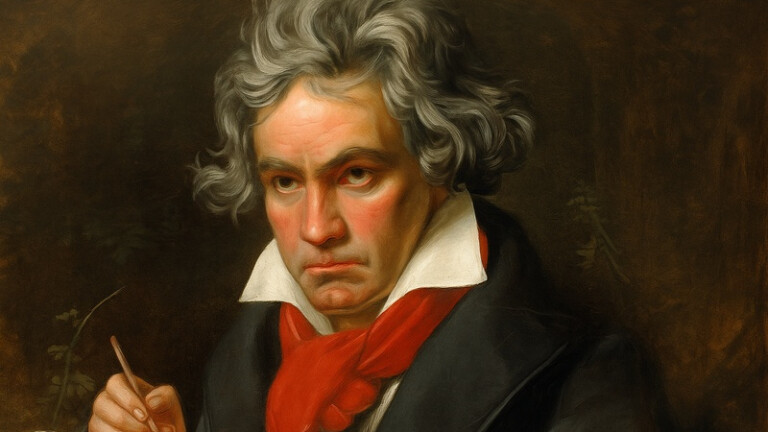 zeitgenössisches, romantisches Porträt von Ludwig van Beethoven