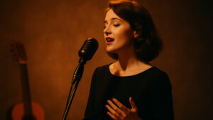 Chanson-Sängerin (KI-generiert)