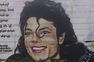 Wandgemälde von Michael Jackson in Wien, Österreich
