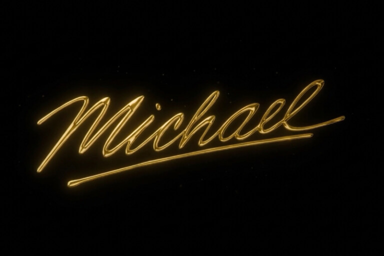 Schriftzug aus dem Michael Movie (KI generiert)